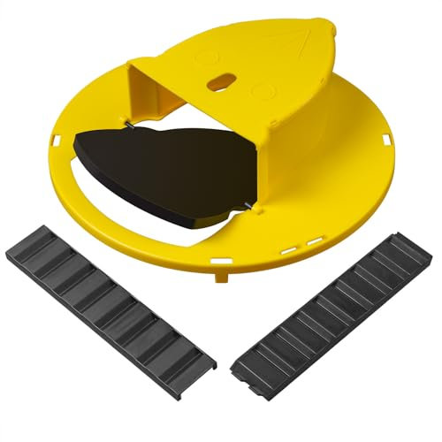 Gelber Fassdeckel, Mausefalle, Mausefalle mit Eimerdeckel, Hochwertiges Umweltfreundliches Material, automatischer Reset für Indoor-Küche Hausgarten