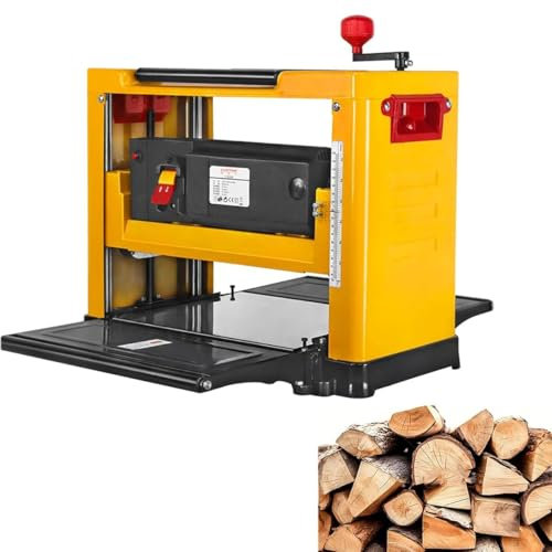 2000 W Pialla Elettrica Da Tavolo per Lavorazione Del Legno, Pialla per Spessore Del Legno 13 Pollici, Pialla per Giunzioni Da 12000 Giri/Min, Profondità Di Piallatura 0 a 3 Mm, Per Legno, Bambù