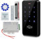 ReaIOKbii Kit sistema di controllo accessi esterno impermeabile IP68 Tastiera RFID retroilluminata password apertura porta 180 kg/350 lbs serratura magnetica Alimentazione DC12V, 10 portachiavi 125KHz
