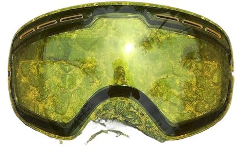HAMISBEL Skibrille Sunny Cloudy Lens for Ski Goggles Anti-Fog UV400 Large Spherical Ski Glasses Snow Goggles Eyewear Lenses(Only Lens)(Lens Yellow)