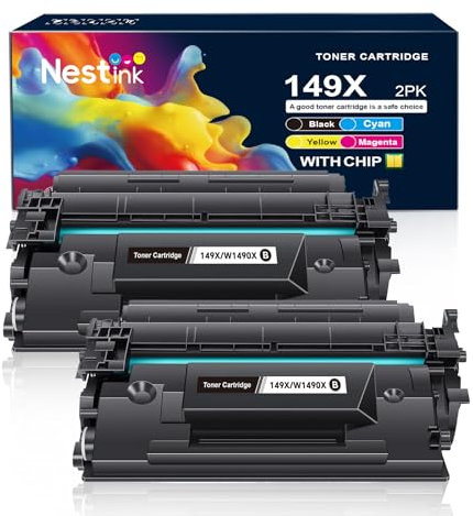 Nestink 【Mit Chip】 W1490X W149X 9500 Seiten Tonr kompatibel mit HP Laserjet Pro MFP 4102fdw Tonr 4102dw 4002dw 4002dn 4002d 4102fw 4102fdn funktioniert Nicht mit H P+ Drucker (mit E -Modell) 2er-Pack