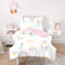 CINYE Cot Bed Duvet Cover Set for Girls -Toddler Bedding Set with Princess -Pink Cot Bedding Cute and Colorful Comes with 120×150 cm and 40x60cm Pillowcase