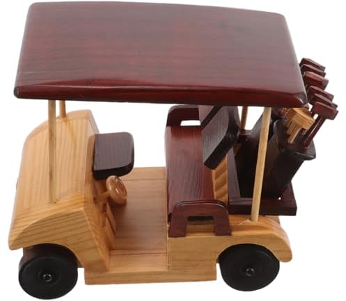 Yardwe Retro Holzauto Modell Handgefertigte Vintage Fahrzeug Skulptur Antiquitäten Dekoration für Auto Enthusiasten und von Retro Designs für Schreibtisch und Regal