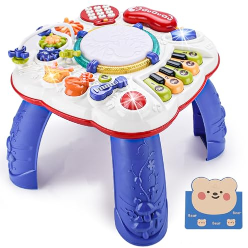 KIMIGO Spielzeug Ab 1 Jahr - Baby Spielzeug 6 in 1,Baby Abenteuer Spieltisch Kinderspielzeug Spieltisch ab 1 2 Jahre 9 Monate Ostern Geschenke Ostergeschenke ab Aktivitätstisch für Babyspielzeug
