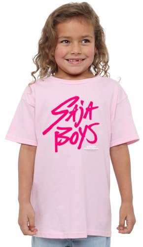 Kpop Demon Hunters Unisex Kids K-pop Demon Hunters - Saja Boys Pink Logo Kids T Shirt, Black T-Shirt