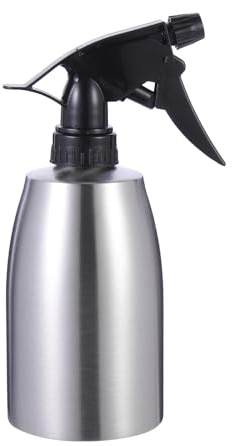 Veemoon Handdruck Wassersprüher aus Edelstahl Silber Leichte Sprühflasche für Zimmerpflanzen und Sukkulenten für Gebrauch im Haushalt