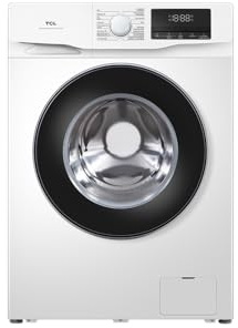 6 kg Lavadora de carga frontal Clase A de 1000 rpm con diseño ultra delgado de 455 mm, motor Inverter BLDC, lavado rápido de 15 min y vapor antibacterias