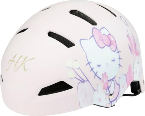 Tataway Hello Kitty Street XS Helmet 48-52 cm Mädchen-Fahrradhelm — Skate-Modell mit verstellbarem Rad und EN 1078-Zertifizierung