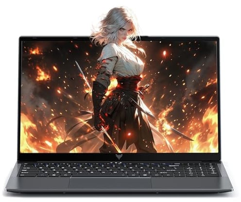KAIGERR Computer portatile da gioco, laptop con AMD Ryzen 4300U (fino a 3,7 GHz), 16 GB DDR4 512 GB SSD computer portatile, 16 pollici Windows 11 laptop, display FHD 1920P, WiFi 6, USB3.2, Type_C