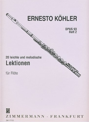ZIMMERMANN KOHLER ERNESTO - 20 ETUDES MELODIQUES OP.93 VOL.2