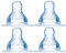 MAM Sauger Größe 3 + tropffrei im 4er Set, Flaschensauger (Durchflussrate schnell & tropffrei), weicher Trinksauger passend für alle MAM Flaschen & Trainer, ab 4+ Monate