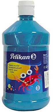 Pelikan Schulmalfarben 1000 ml, Blau Cyan (60310)