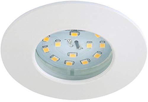 Briloner Leuchten 7204-016 LED Einbauleuchte, Einbaustrahler, LED Strahler, Spots, Deckenstrahler, Deckenspot, Lampen Wohnzimmer, led einbaustrahler 230v, Deckeneinbauleuchten, 5 Watt, 400 Lumen, Badezimmer / Bad geeignet IP44, energiesparend, rund, weiß