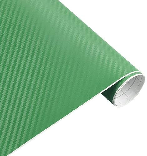 Könighaus (5,61€/m2 Grün 3D Carbon Autofolie 400 x 152 cm blasenfrei mit Anleitung