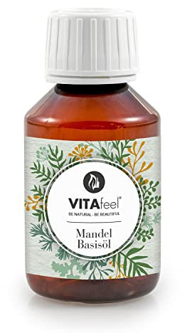 VitaFeel Mandel Basisöl, süß 100 ml - vegan, gentechnikfrei, ideal zur Haut- und Haarpflege, für Aromatherapie & als Basisöl für Massageöle oder Naturkosmetik
