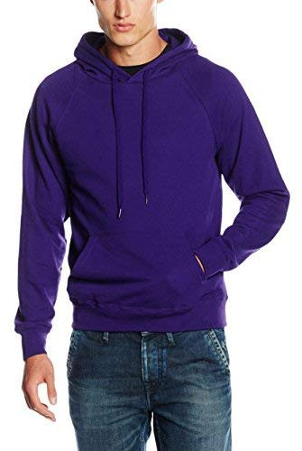 Fruit of the Loom Felpa Leggera con Cappuccio da Uomo, Viola, S