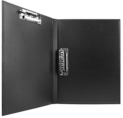 Liying Neu Klemmbretter Klemmhebelmappe Retro Klemmhebel-mappe Schnellhefter DIN A4 Leder Schwarz