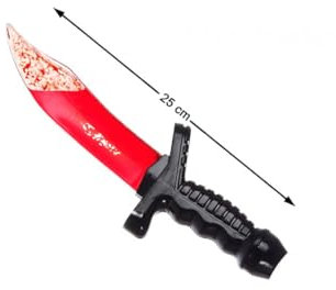 DISBACANAL Kunststoff Messer mit falschem Blut
