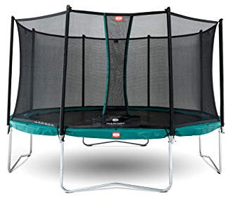 Berg Trampolin Favorit 330 inklusiv Sicherheitsnetz Comfort | Gartentrampolin, Trampolin Outdoor mit Sicherheitsnetz, Trampolin Kinder, Kinder Trampolin für den Garten