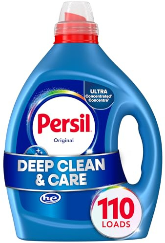 Persil Original Everyday Clean Liquid Laundry Detergent, 82.5 Fl Oz, 110 Loads, Ultra Concentrated, Deep Clean & Care for Colors & Whites, Laundry Soap for All Water Temperatures, HE Safe