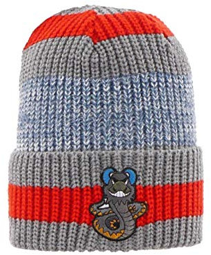 Barts Muetze Beanie Fitz Beanie gestreift Feinstrick gerippt (02 Heather Grey, 53-55)