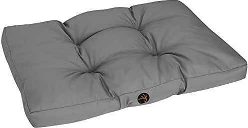 Waidmeister Hundekissen Lasse - Gepolsterte Hundematte mit Schmutz- und Wasserabweisendem Bezug, Größe:M - 75x50x8 cm, Farbe:grau
