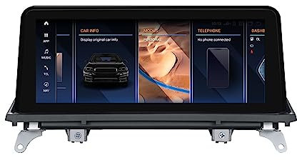 Koason 1920HD 10.25inch Android 12 Screen Monitor Display Upgrade Multimedia Player GPS Navigation für BMW X5 X6 X5M X6M E70 E71 (CIC)