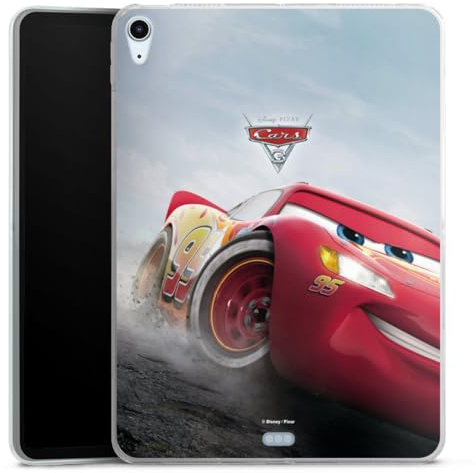 DeinDesign Silikon Hülle kompatibel mit Apple iPad Air 2020 (2020) Case Tablet Hülle Lightning McQueen 95 Offizielles Lizenzprodukt Cars