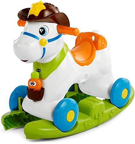 Chicco Schaukelpferd für Kinder, Baby Rodeo, Lernspiel und interaktiv, Reitpferd für Kinder mit Sound, max. 25 kg, Spiele für Kinder von 1 – 3 Jahren, hergestellt in Italien