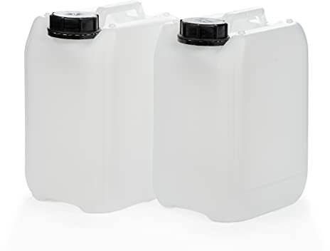 Octopus 2X bidón de 5L vacío de HDPE, con Cierre DIN 51mm y aprobación UN, bidón de Agua, Seguro para Alimentos