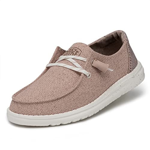 Hey Dude Damen Wendy Woven Moc Toe Shoes, Blush, 42 EU