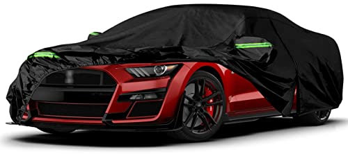 Autoabdeckung Wasserdicht Passend für Ford Mustang GT/Shelby/Cobra/Bullitt/Ecoboost/Premium 2005-2024, Atmungsaktiv Vollgarage Autoplane für Regen Sonne Auto Abdeckplane Abdeckung