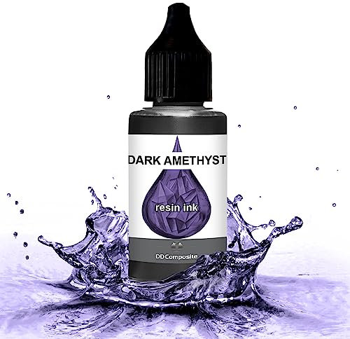 DD Composite Resin Inks Tinte Fluid Art Alkohol Ink hochkonzentriert Epoxidharz Kunst Design River Table Dish-Art, Menge:30ml, Resin Ink Color:DARK AMETHYST