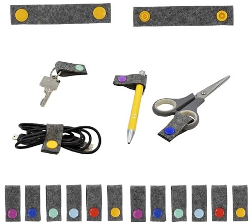 Geschenkestadl 72 Stück Glasmarkierer Filz Markierer Druckknopf 6 Farben Wiederverwendbar Glasmarker