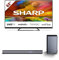 Bundle of SHARP 65EQ3KA 65-Inch 4K UHD Quantum Dot Frameless Android LED TV in Black with 4x HDMI, 2x USB + SHARP HT-SBW460 3.1 440W Dolby Atmos Soundbar with Subwoofer, Bluetooth, HDMI ARC /CEC