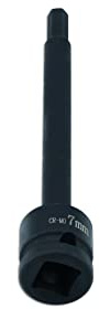 Laser 8583 Extra Long Impact Hex Bit 1/2 D 7mm
