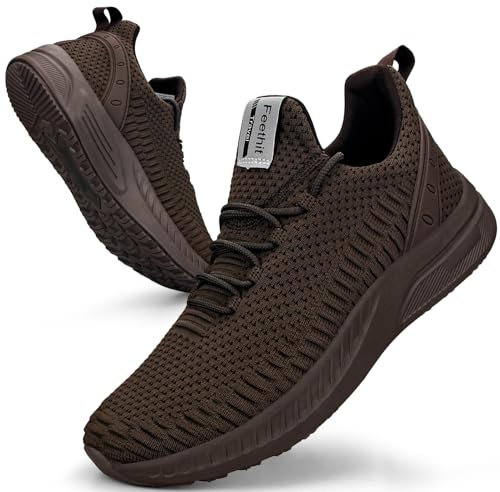 Feethit Damen Laufschuhe Turnschuhe Sportschuhe Sneaker Leichtgewichts Atmungsaktiv Walkingschuhe Outdoor Fitness Jogging Sportsschuhe 42 Braun