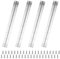 KEILEOHO 4 PCS 38cm Piano Hinge, 15 Inch Stainless Steel Continuous Piano Hinge with Screws, Polished Piano Hinges for Piano, Doors, Windows, Cabinets