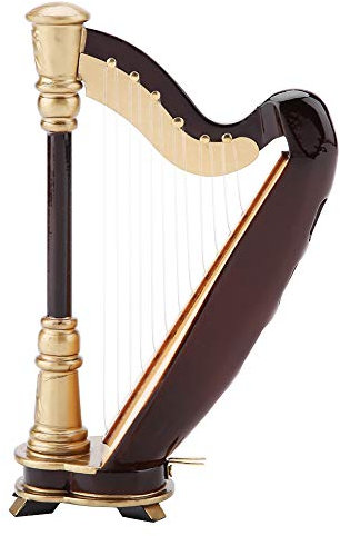 Kleine Harfe mit Ständer,Musikinstrument Harfe Replica Sammlerstück Mini Harfe Modell Home Decoration