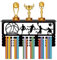 CREATCABIN Basketball-Medaillenhalter,Trophäenregal,Medaillenaufhänger Mit Regalständer,Sport,4 Reihe,Wandhalterung,Für Männer,Gymnastik,Fußball,Laufen,Schwimmen,Auszeichnungenständer,40x20x10cm