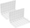 Fadcaer 2 Pcs 28 Grids Small Compartment Craft Case, Plastic Organiser Storage Box, Clear Bead Container, Organizer Storage Container with Dividers for Beads, Crafts, Buttons (28 Grids)