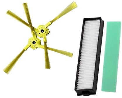 WaLdOr 4 Pezzi 2 Paia Spazzola Laterale H11 Filtro HEPA Robot aspirapolvere. Compatibile con LG Hom Bot. Compatibile con i Robot pulitori Serie VR VR6270LVM VR65710 VR6260LVM