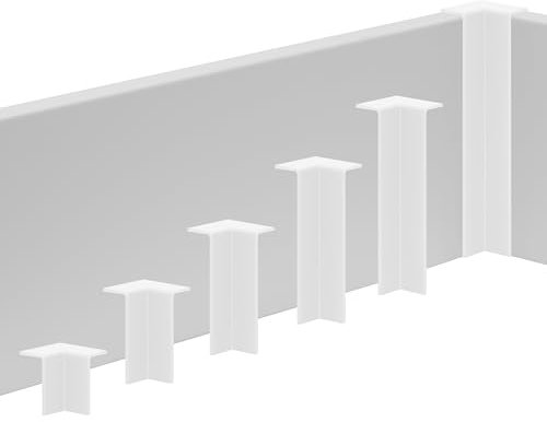 REESE Innenecke Weiß für Sockelleisten | 18 x 150 mm | passgenau | Profil Weimar | Verbinder für Leisten | einfache Montage ohne Bohren