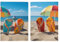 LFDSYEOQ Reisepasshülle aus Leder, bunte Flip-Flops, Strandball, Reisepass, Schutzhülle, Reisedokumente, Organizer, Schutz mit Kreditkartenfächern für Damen/Herren, Bunter Flip Flops Strandball,