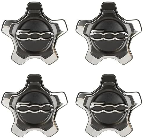 4 Pezzi Tappi Coprimozzo Compatibili per Fiat 500X (16inch), Protezione Dalla Ruggine Antipolvere per Ruote Accessorio Decorativo Cerchioni Accessori