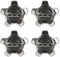 4 Pezzi Tappi Coprimozzo Compatibili per Fiat 500X (16inch), Protezione Dalla Ruggine Antipolvere per Ruote Accessorio Decorativo Cerchioni Accessori