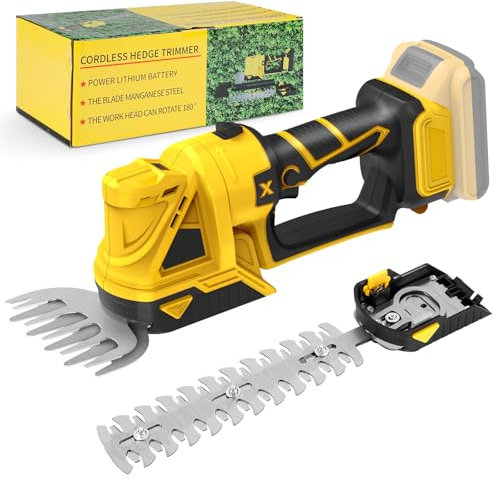 Juego de tijeras para arbustos compatibles con Dewalt 18 V 20 V, batería de podar con batería, cortasetos, tijeras de césped, tijeras de césped con batería, cortacésped, cuchillo de arbustos (sin