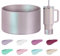 Mokoart Dreamy Gradient Silicone Boot Compatible with Stanley 40oz 30oz 20oz Tumbler and 12-24oz Water Bottles, Metallic Shimmer Silicone Boot Sleeve for Stanley Cup Accessories (Violet Petal)