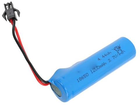 Lithium-Batterie für RC-Car, 1200 MAh 3,7 V Lithium-Batterie, Überladung, Kurzschlussschutz, Stabile Leistung, Batterie für Crawler, Li-, Schwarzer Stecker