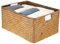IGNPION Seagrass Storage Basket Woven Seagrass Desktop Baskets Rectangular Bathroom Storage Organiser Box, Shelves & Desks Decorative Basket Multipurpose storage Hamper, Large (Caramel, XL)